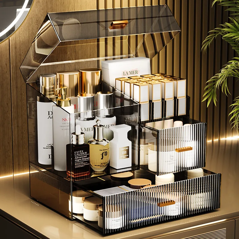 Luxury Skincare Aesthetic - 32x32x20cm Acrylic Luxury Cosmetics Storage Box
