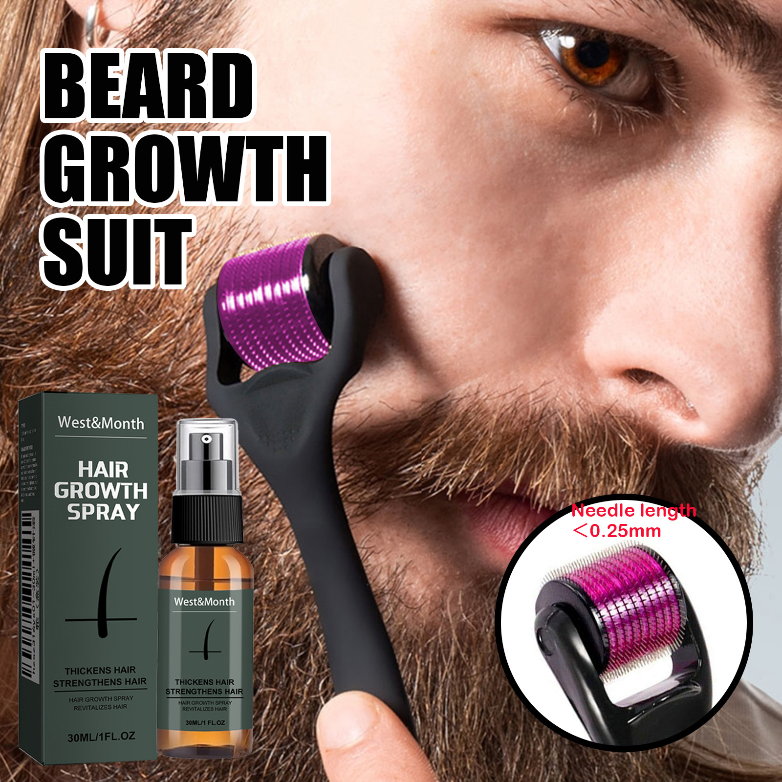 Men's Beard Spray Kit with Mic - مراجعة Epidermal Growth Factor وسعره