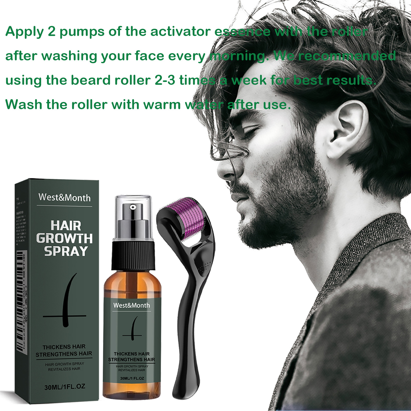 Men's Beard Spray Kit with Mic - مراجعة Epidermal Growth Factor وسعره