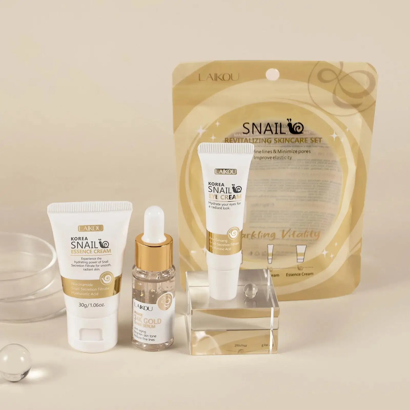 24K Gold Snail Repair Serum Ey - مراجعة Luxury Skincare Serum وسعره
