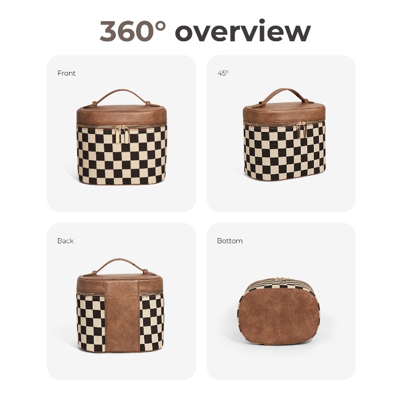 Checkerboard Make Up Bag Retro - مراجعة Luxury Skincare Aesthetic وسعره