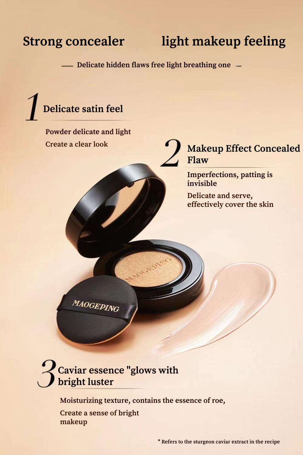Maogeping Air Cushion Luxuriou - مراجعة Luxury Skincare Makeup وسعره