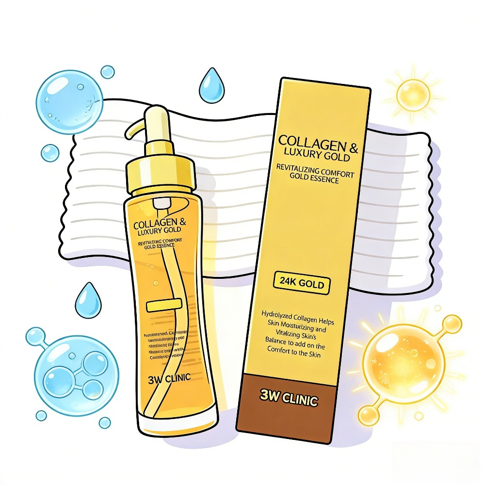 3WCLINIC Collagen & Luxury Gol - مراجعة Luxury Skincare Serum وسعره